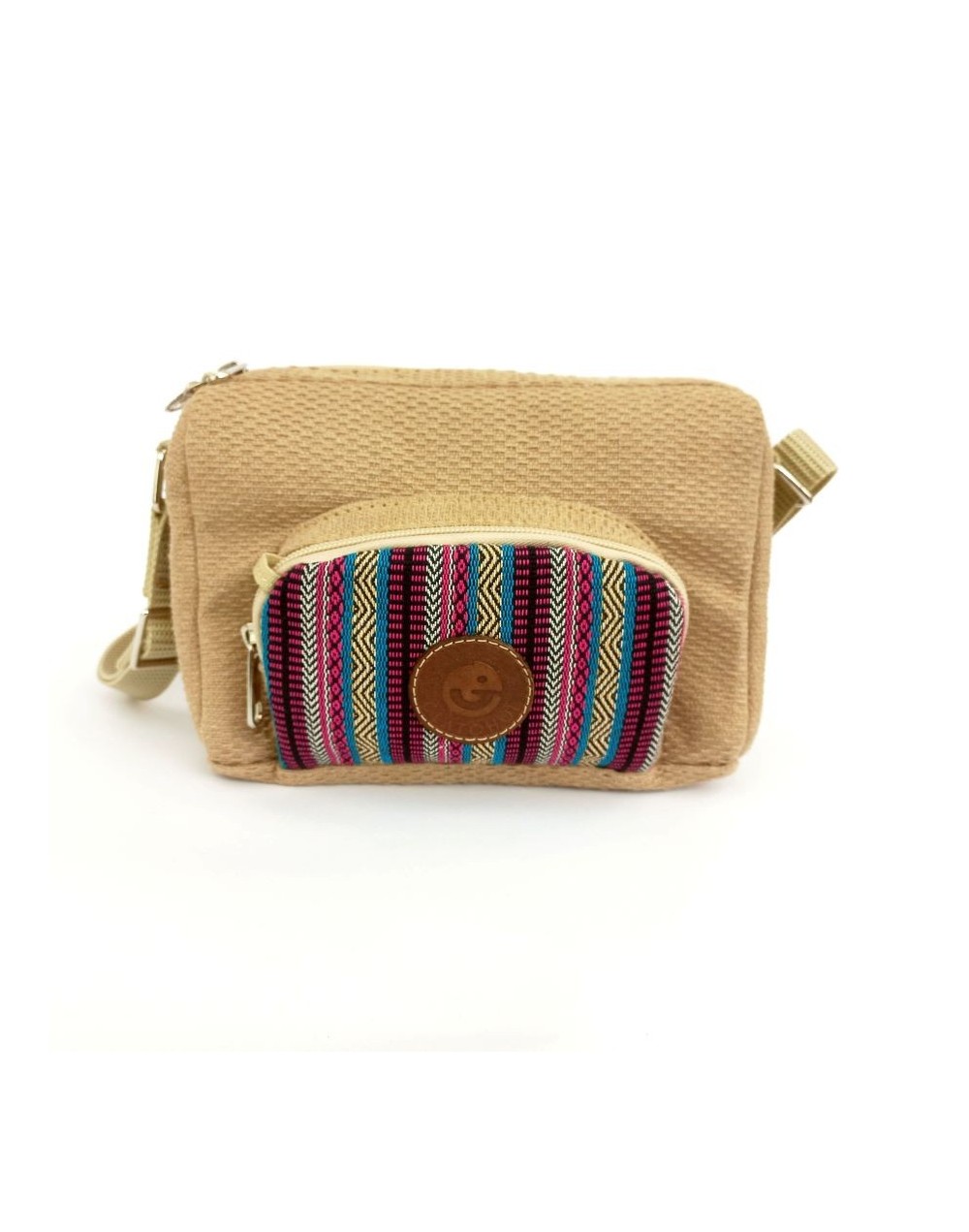 Cross body beige tikuna