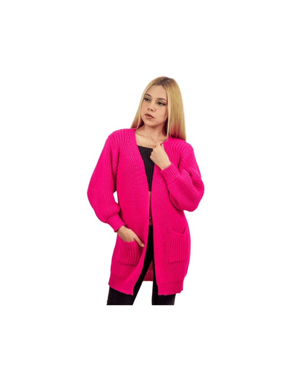 Gabán Punto Inglés Tejido Mujer | Abrigo Artesanal en Algodón | Tejidos Alcor