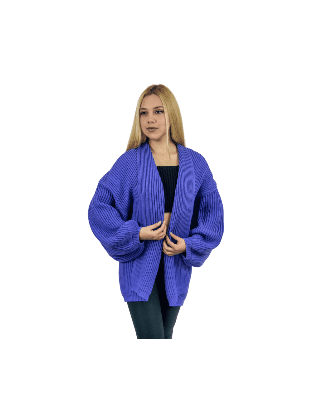 Gabán Punto Inglés Tejido Mujer | Abrigo Artesanal en Algodón | Tejidos Alcor