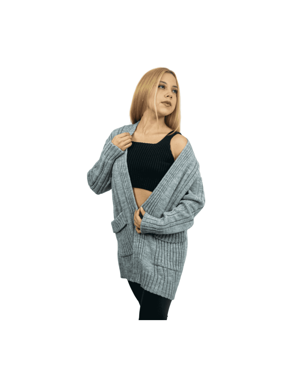 Gabán Mujer Punto Grueso | Abrigo Tejido Artesanal | Tejidos Alcor