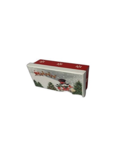 Caja muñeco de nieve elegante