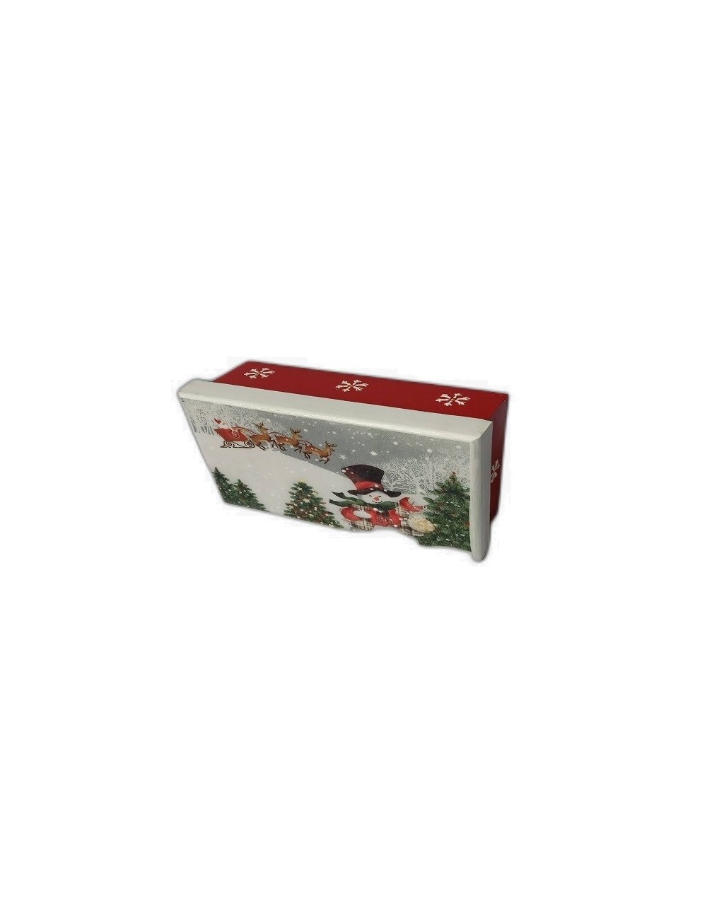 Caja muñeco de nieve elegante