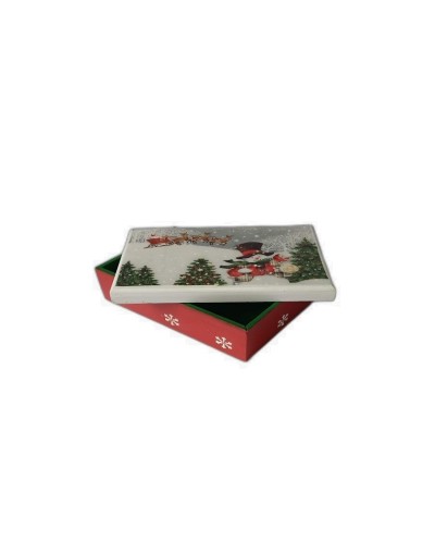 Caja muñeco de nieve elegante