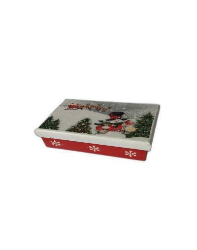 Caja muñeco de nieve elegante