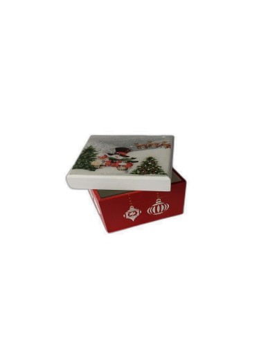 Caja muñeco de nieve elegante