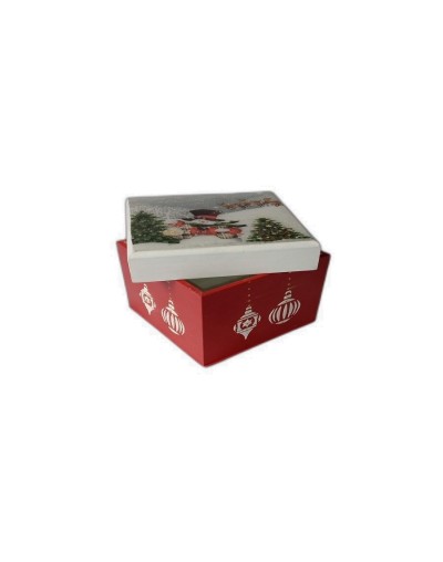 Caja muñeco de nieve elegante