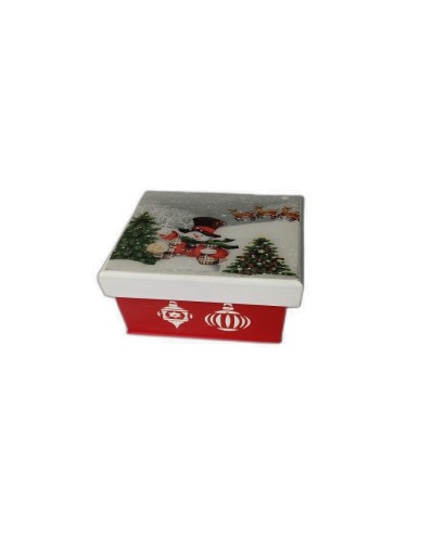 Caja muñeco de nieve elegante