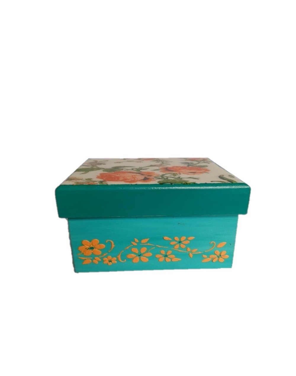 Caja flores naranjas 