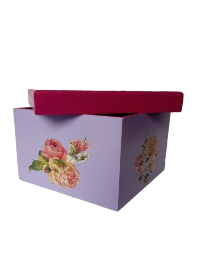 Caja rosas rosadas