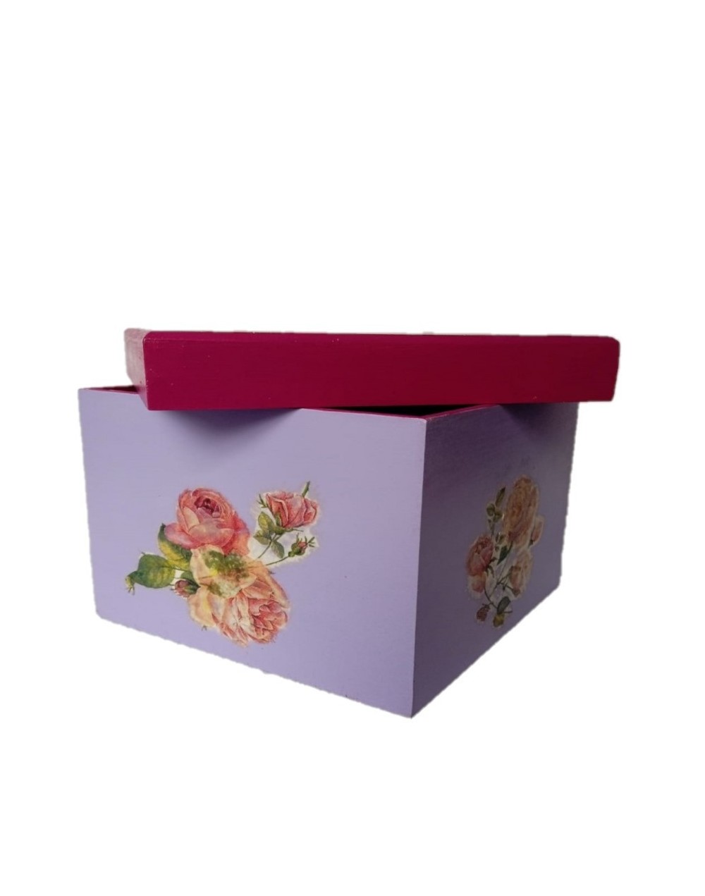 Caja rosas rosadas