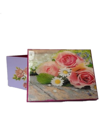 Caja rosas rosadas