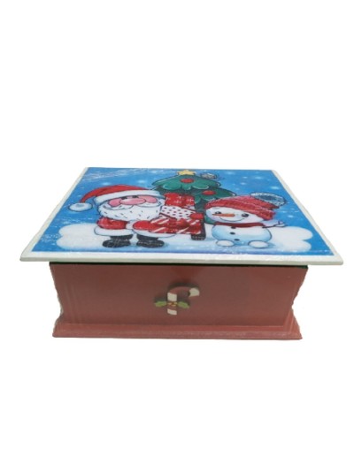Caja papá noel animado mediana