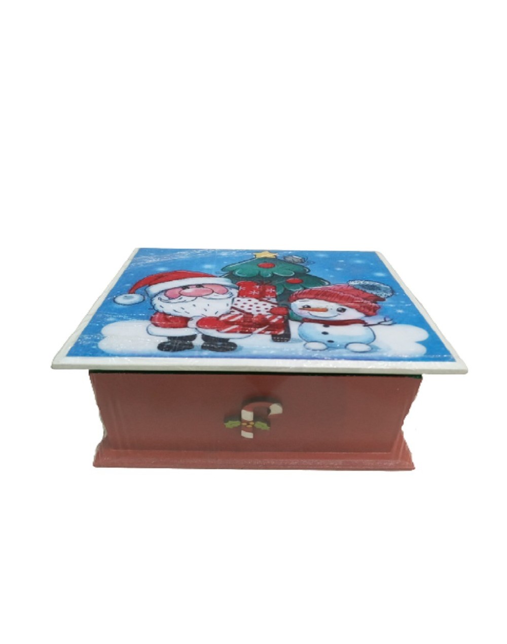 Caja papá noel animado mediana