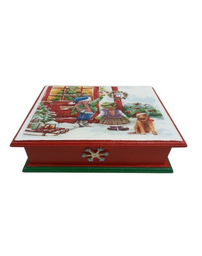 Servilletero niños en navidad
