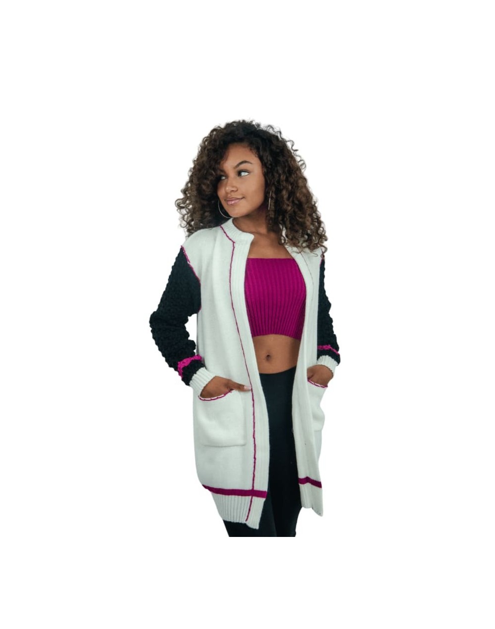 Gabán Bordado Mujer | Abrigo Tejido Artesanal en Algodón | Tejidos Alcor