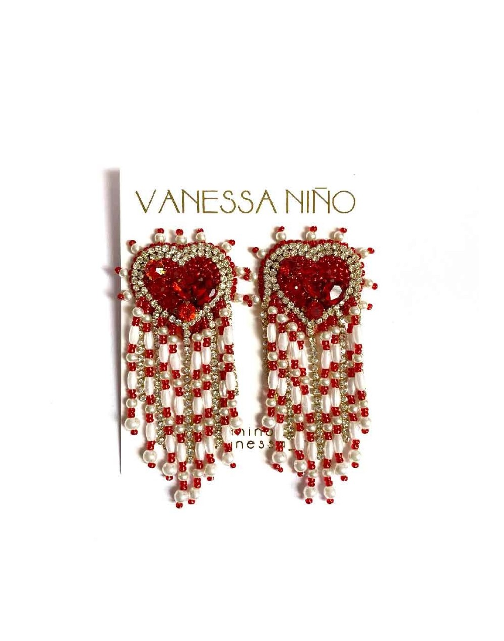 Aretes alba rojo 