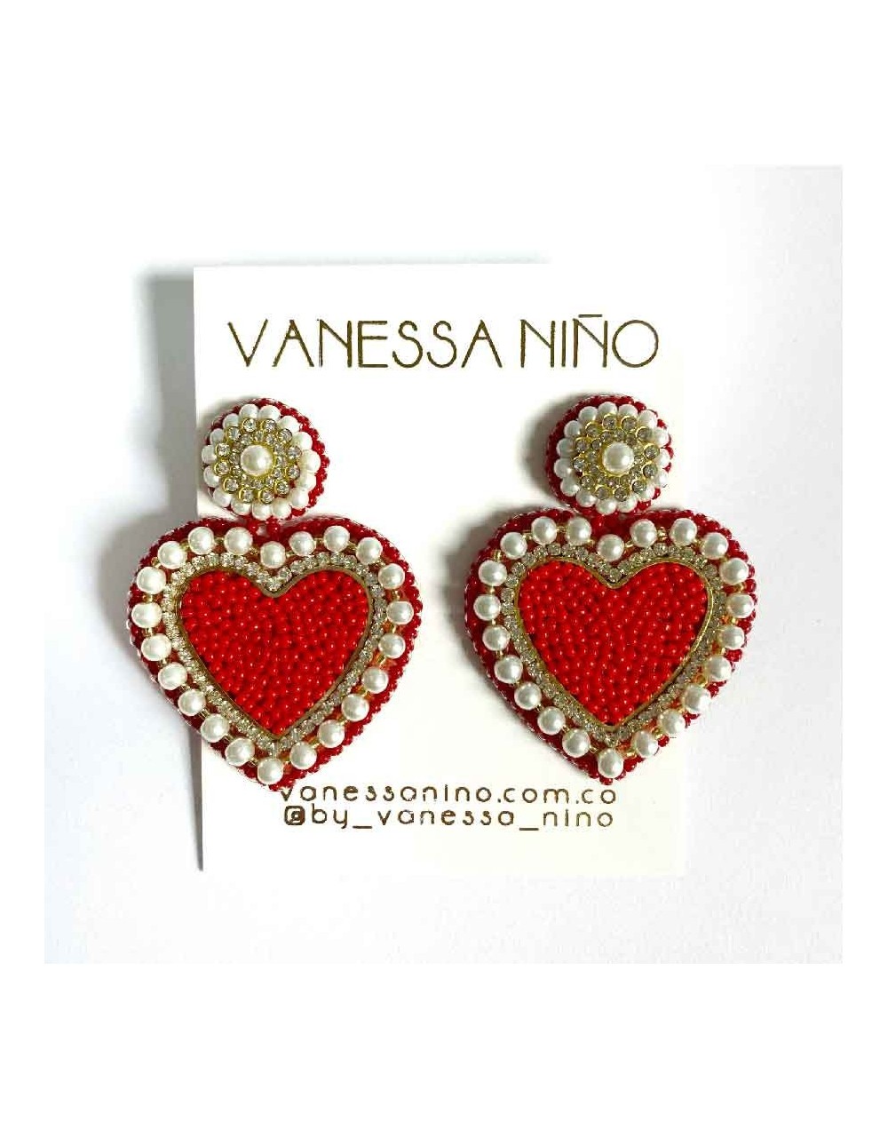 Aretes lory rojo 