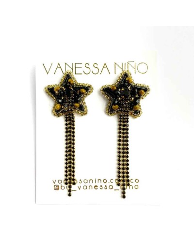 Aretes aurora negro 