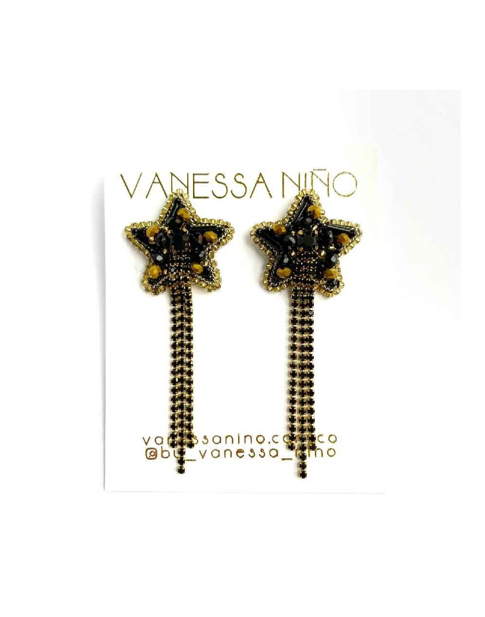 Aretes aurora negro 