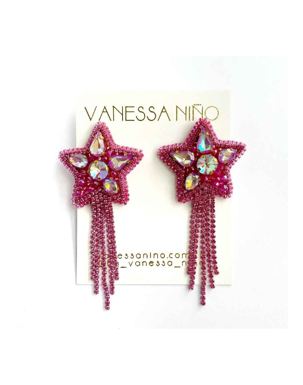 Aretes fedra rosado 