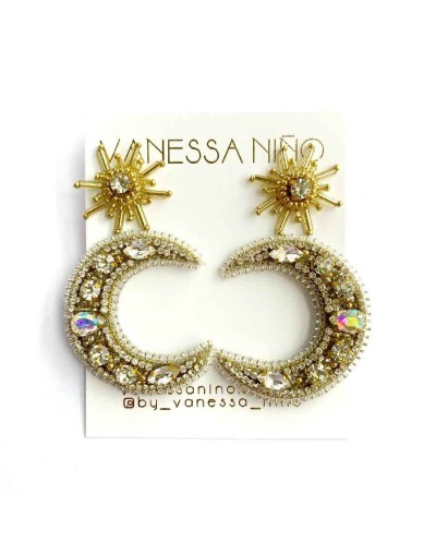Aretes lunai plata 