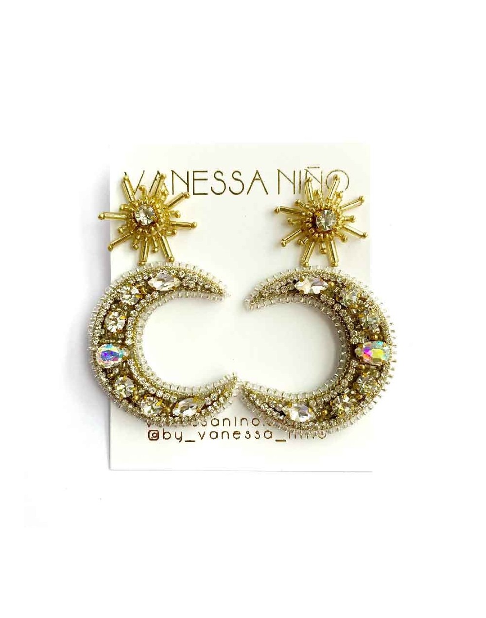 Aretes lunai plata 