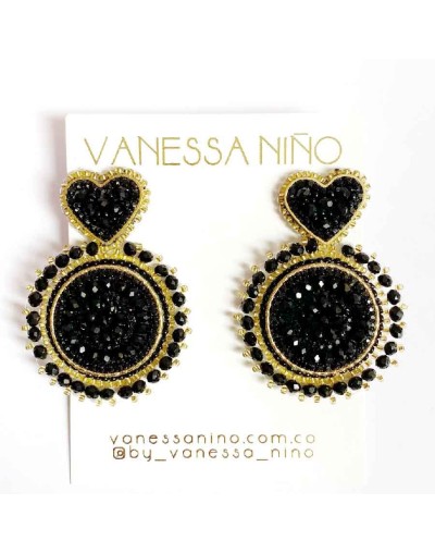 Aretes marisela negro 