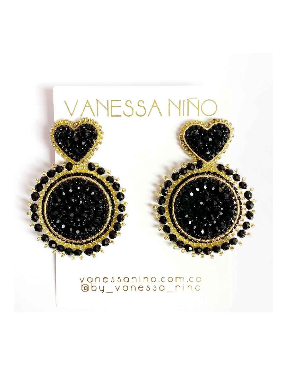Aretes marisela negro 