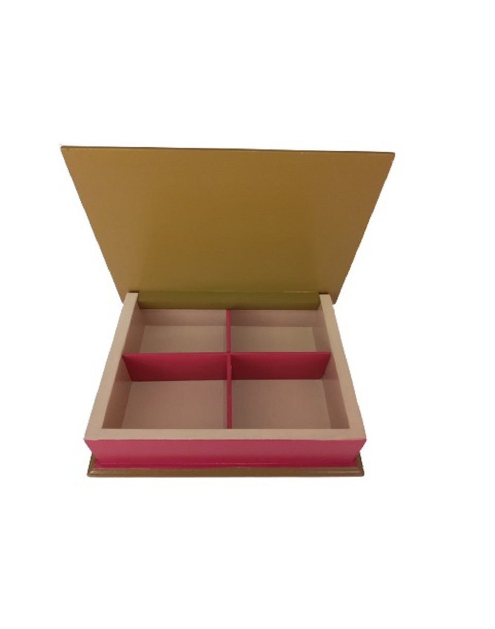 Caja cuatro divisiones de vino