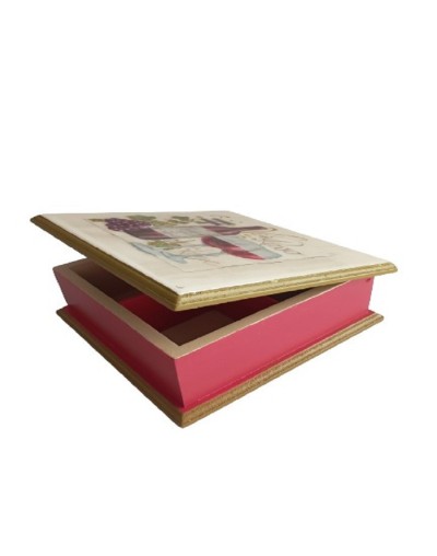 Caja cuatro divisiones de vino
