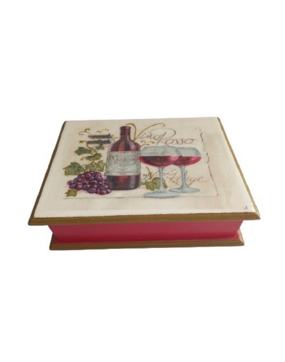Caja cuatro divisiones de vino