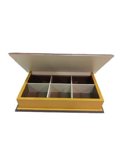 Caja seis divisiones de café