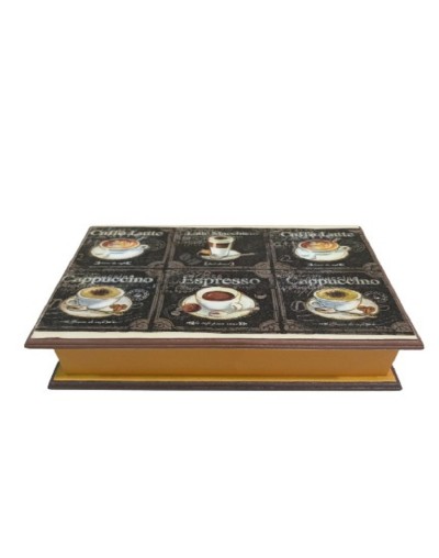 Caja seis divisiones de café