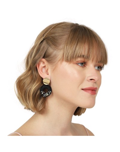 Aretes angelica negro