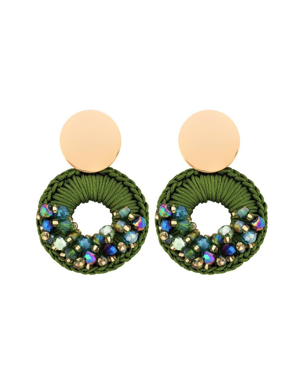 Aretes angelica verde