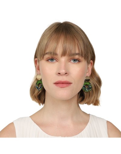 Aretes angelica verde