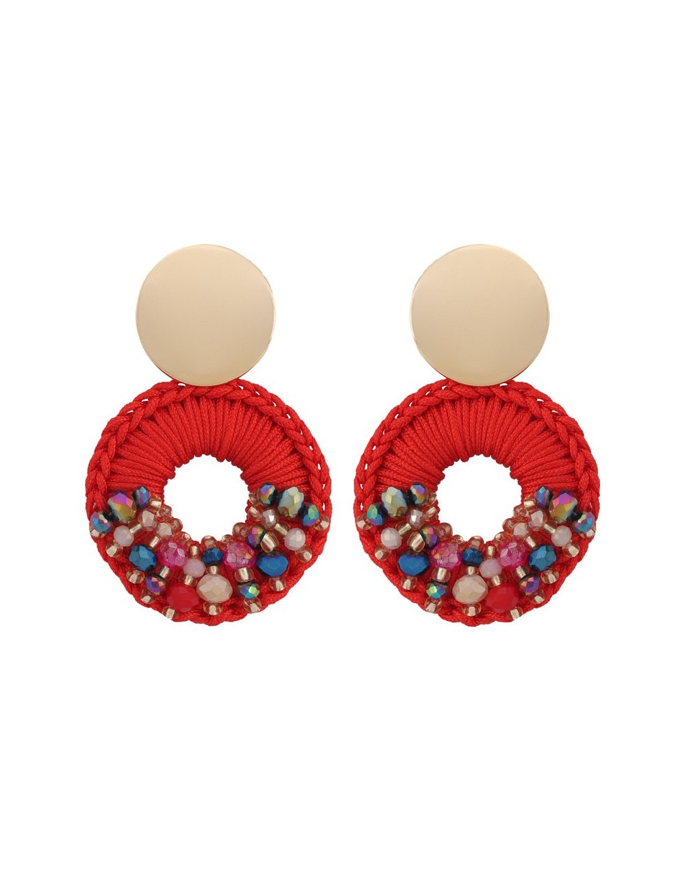 Aretes angelica rojo