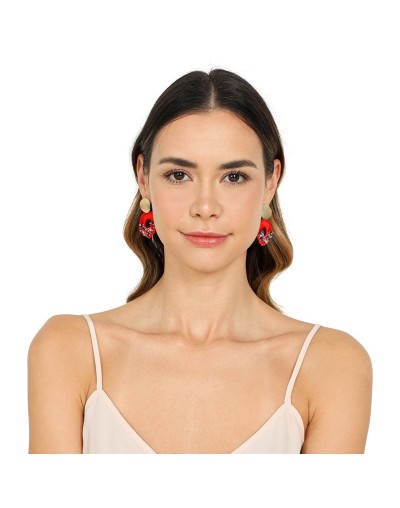 Aretes angelica rojo