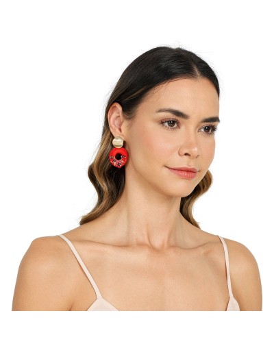 Aretes angelica rojo