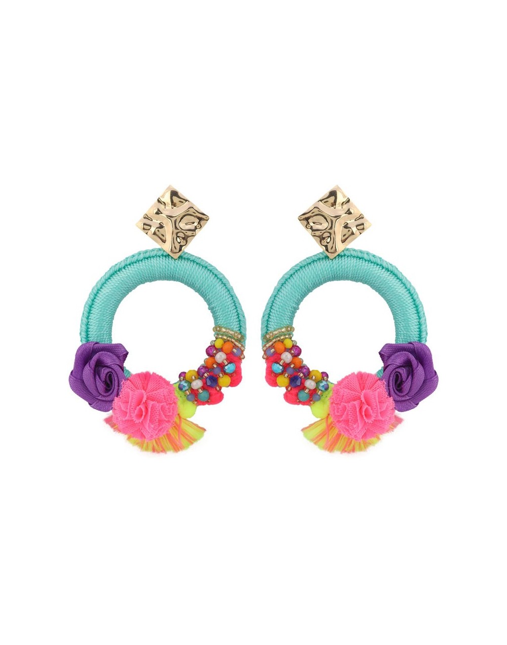 Aretes alaska blanco