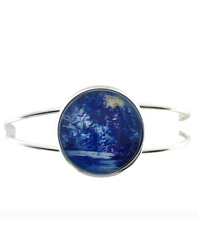 Pulsera árboles azules