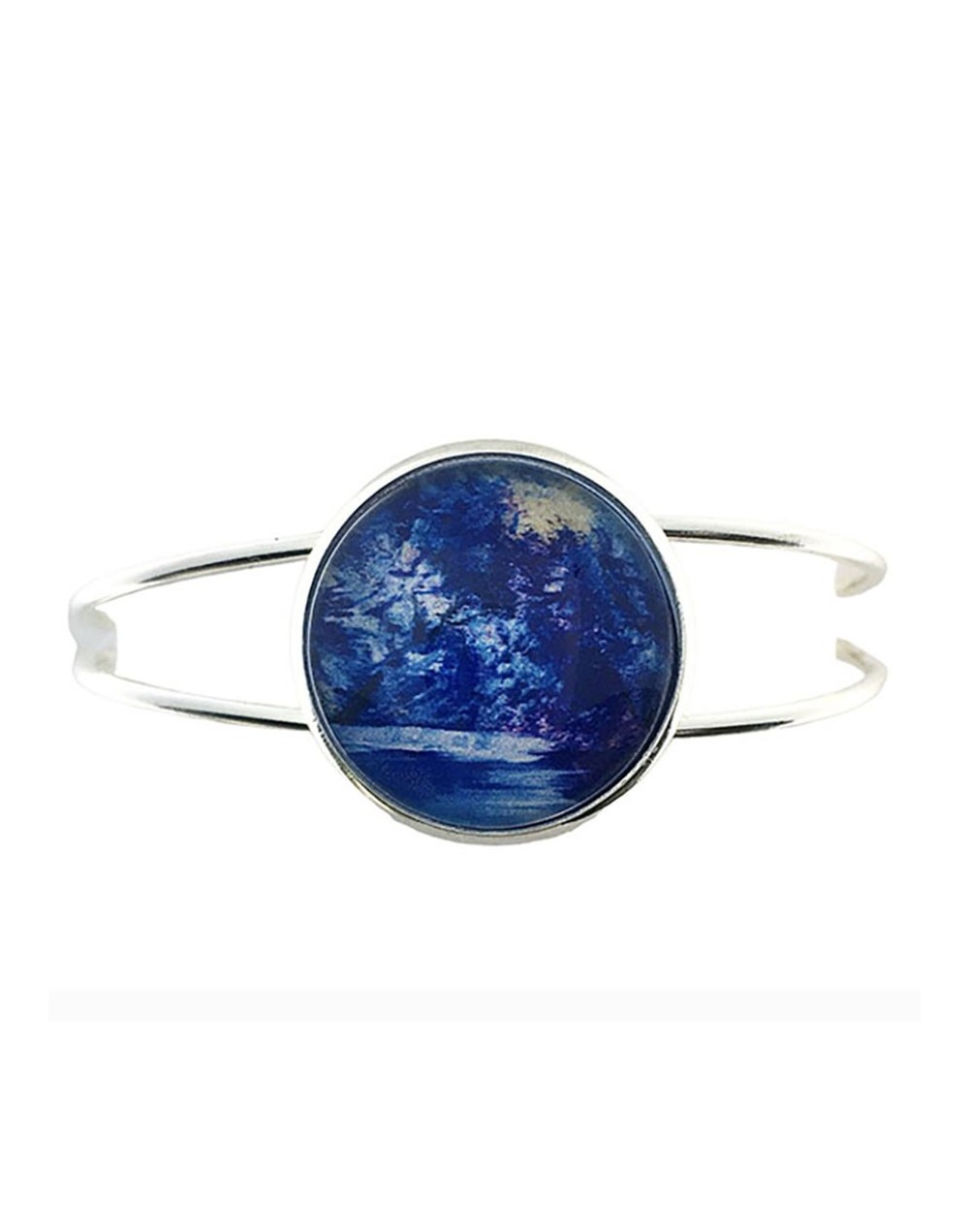 Pulsera árboles azules