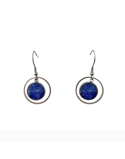 Aretes azul abstracto