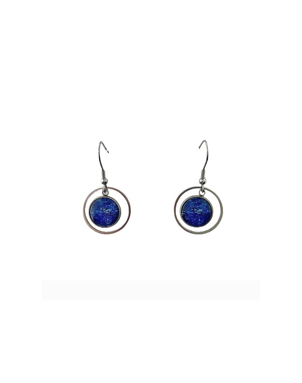 Aretes azul abstracto