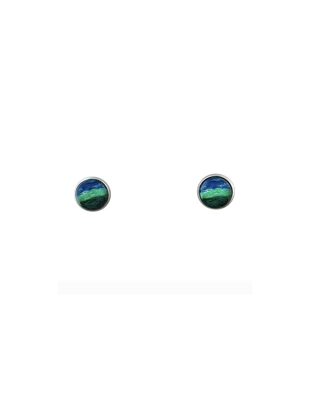 Aretes topos mar verde