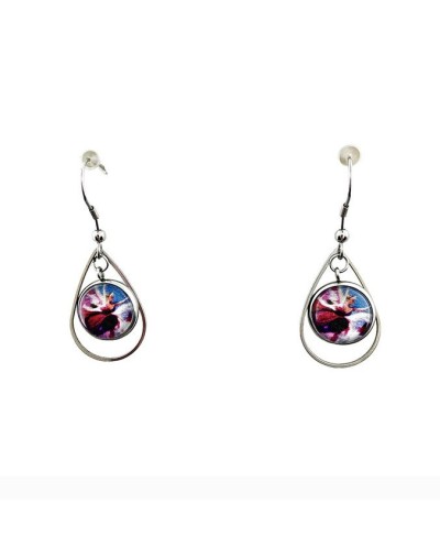 Aretes bailarina morada