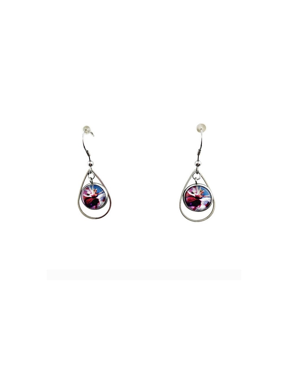 Aretes bailarina morada