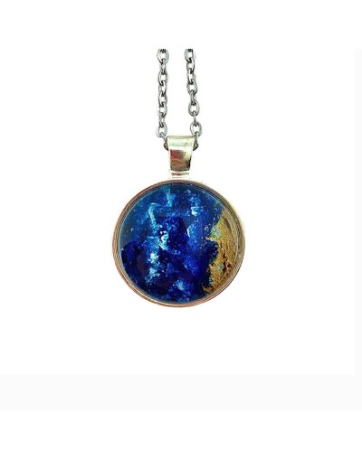 Collar azul dorado