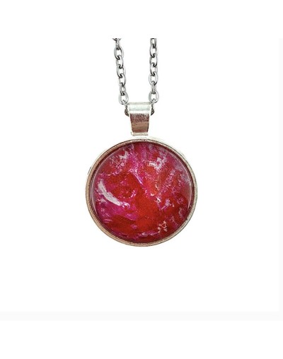 Collar flor rosa
