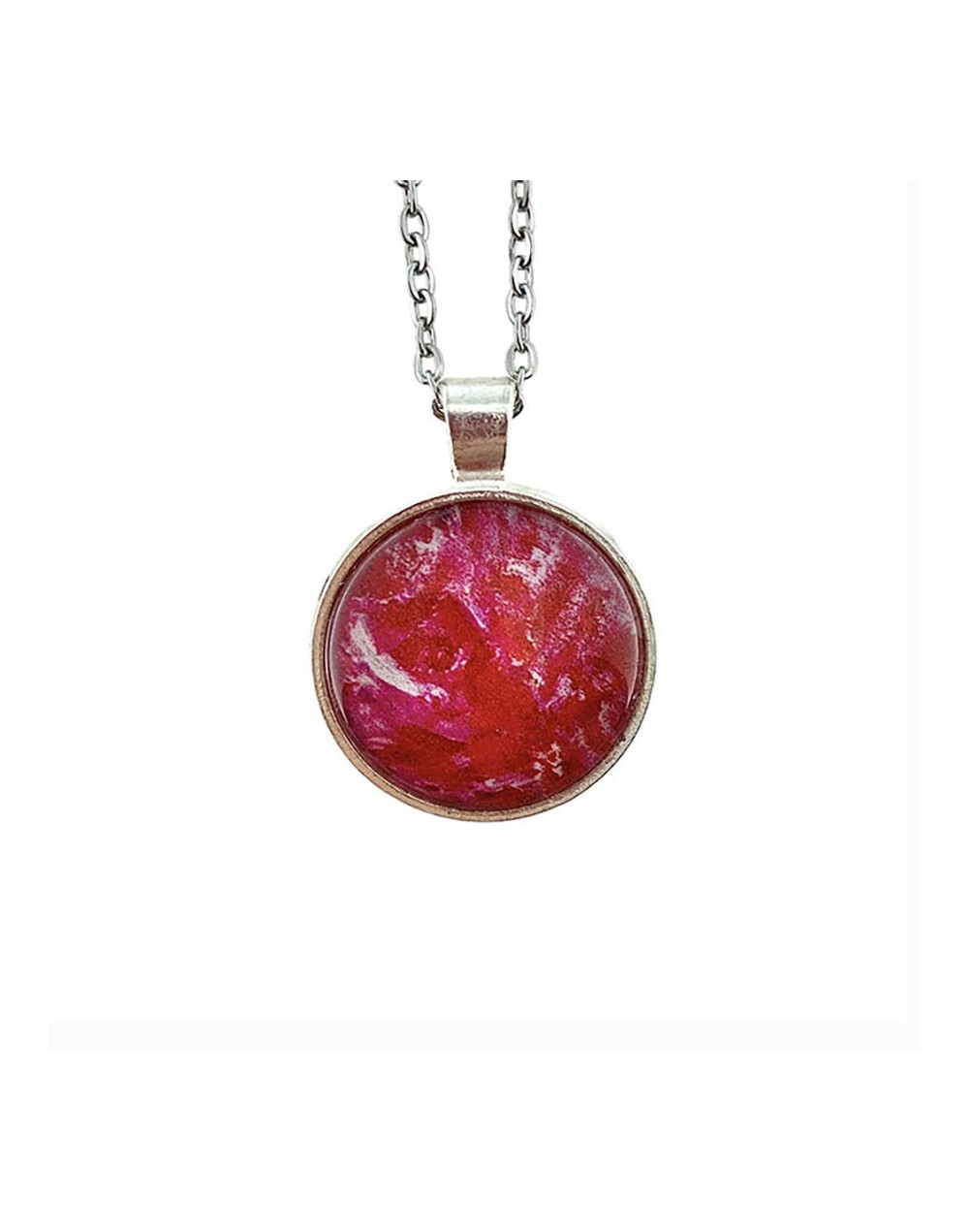 Collar flor rosa
